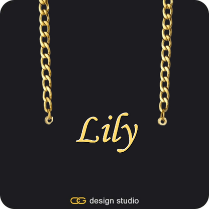 The Essential Name Necklace,Item Personalization,The Essential Name Necklace,Chain Upgrade - 4mm Curb