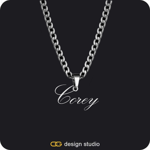 Arial Letter - H / Gold,The Falling Name Necklace,The Essential Name Necklace: Looped,Chain Upgrade - 4mm Curb