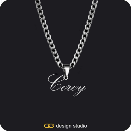 Arial Letter - H / Gold,The Falling Name Necklace,The Essential Name Necklace: Looped,Chain Upgrade - 4mm Curb