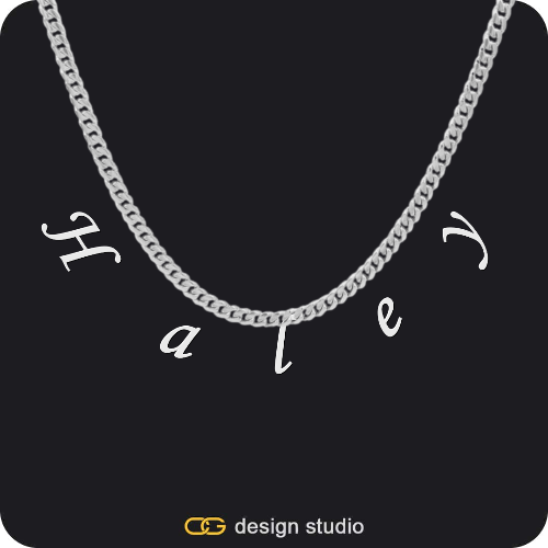 Arial Letter - H / Gold,The Falling Name Necklace,The Essential Name Necklace: Looped,Chain Upgrade - 4mm Curb