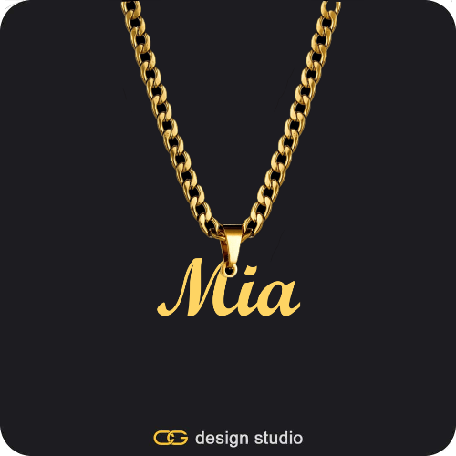 Bubble Letter - C / Gold,The Essential Name Bracelet,The Essential Name Necklace: Looped,Chain Upgrade - 4mm Curb,The Essential Name Necklace: Underline,Chain Upgrade - 4mm Curb