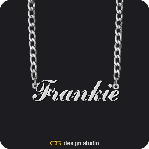 The Essential Name Necklace,Chain Upgrade - 4mm Curb