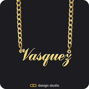 The Essential Name Necklace,Chain Upgrade - 4mm Curb