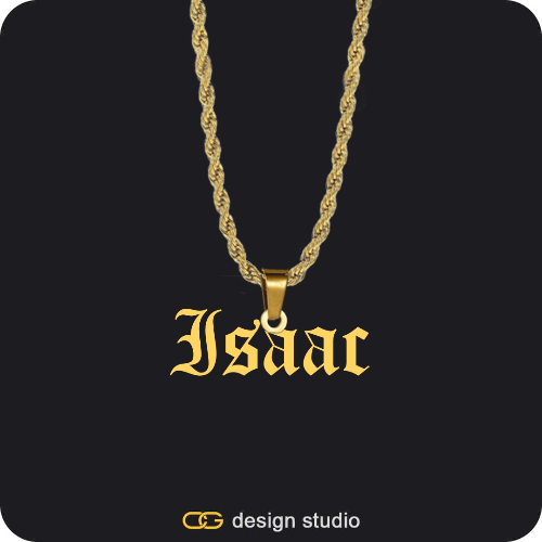 The Essential Name Necklace: Looped,Chain Upgrade - Rope