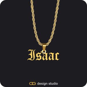 The Essential Name Necklace: Looped,Chain Upgrade - Rope