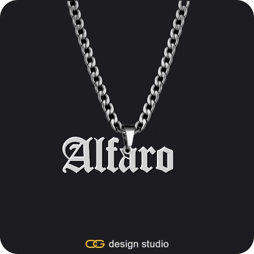 The Essential Name Necklace,Chain Upgrade - 4mm Curb