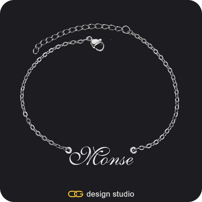 The Essential Name Necklace: Underline,Chain Upgrade - 4mm Curb,The Essential Name Bracelet,The Essential Name Bracelet,The Heartfelt Initial Ring