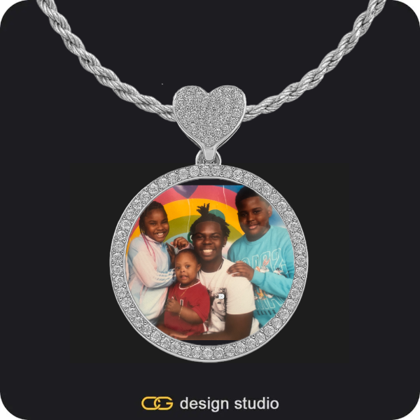 Arial Letter - V / Gold,Custom Charm-Top Photo Pendant,Custom Photo Pendant