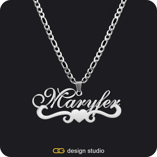 The Essential Name Necklace: Underline,Chain Upgrade - Figarro