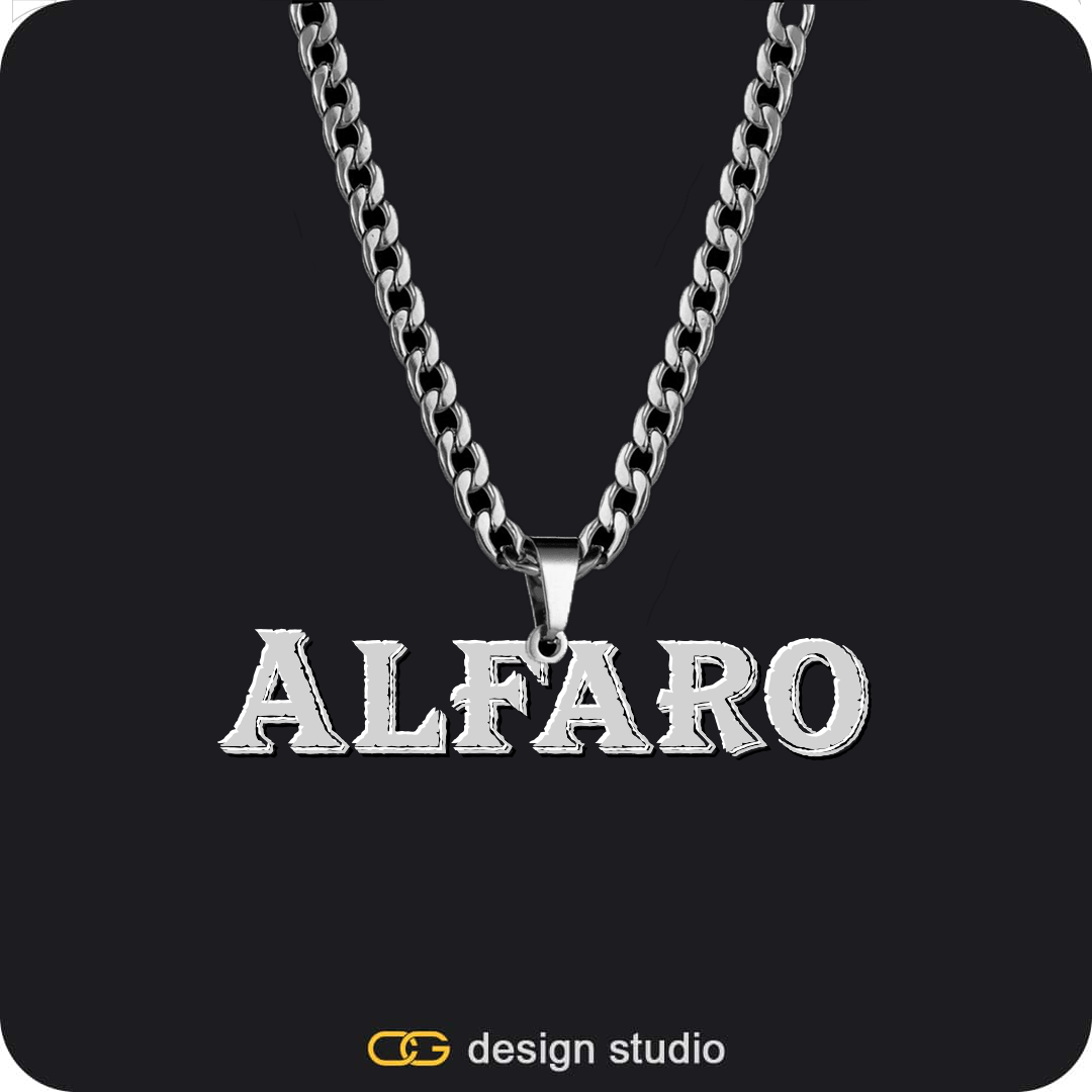 The Essential Name Necklace: Mens