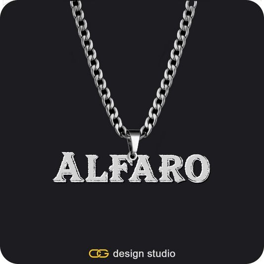 The Essential Name Necklace: Mens