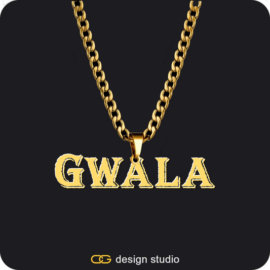Baguette Letter - G / Gold,The Essential Name Necklace: Mens