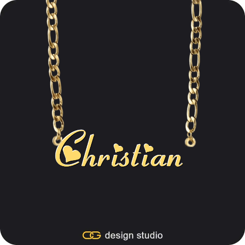 The Essential Name Necklace,Chain Upgrade - Figarro,The Essential Name Necklace,Chain Upgrade - Figarro