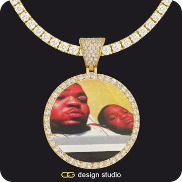 Bichota Heart Name Necklace,Chain Upgrade - Figarro,Custom Photo Pendant,Chain Upgrade - Tennis