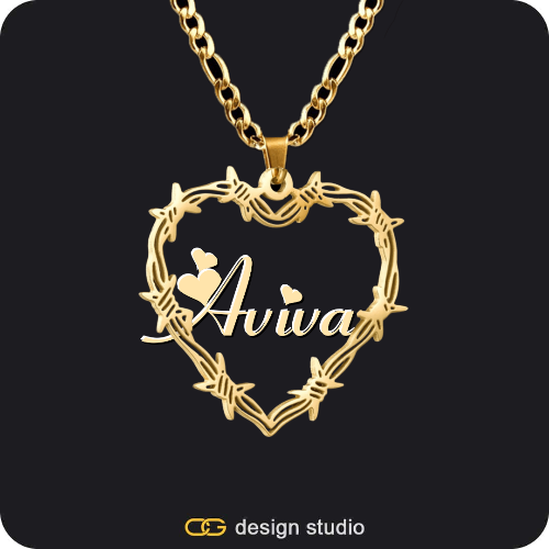 Bichota Heart Name Necklace,Chain Upgrade - Figarro,Custom Photo Pendant,Chain Upgrade - Tennis