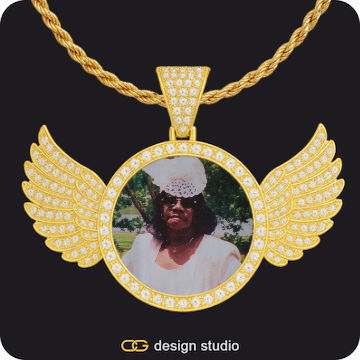 Custom Photo Pendant,Pendant Upgrade - Wings Pendant
