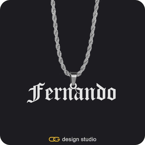 The Essential Name Necklace: Looped,Chain Upgrade - Rope,The Essential Name Necklace: Looped,Chain Upgrade - Rope