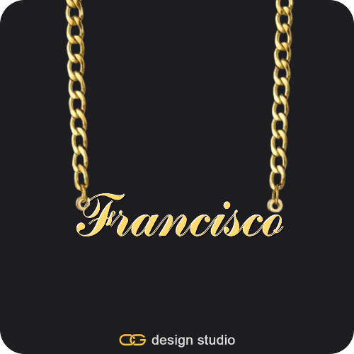 The Essential Name Necklace,Chain Upgrade - 4mm Curb