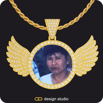 Custom Photo Pendant,Pendant Upgrade - Wings Pendant