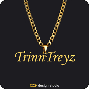 Drip Letter - T / Gold,The Essential Name Necklace: Looped,Chain Upgrade - 4mm Curb