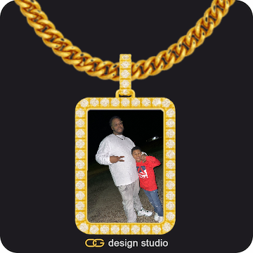 Custom Photo Pendant,Pendant Upgrade - Rectangle Pendant,Chain Upgrade - 5mm Cuban