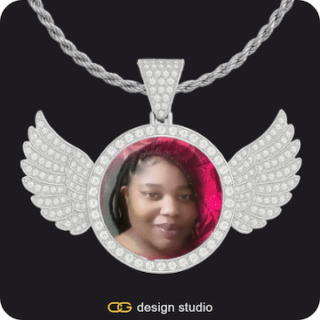 Custom Photo Pendant,Pendant Upgrade - Wings Pendant