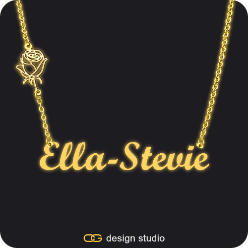 The Essential Name Necklace: Glitter