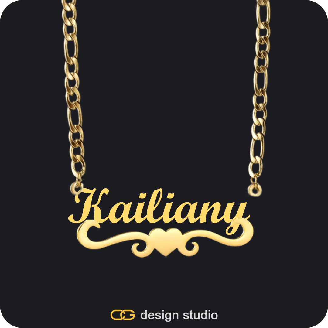 The Essential Name Necklace: Underline,Chain Upgrade - Figarro