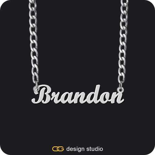 The Essential Name Necklace,Chain Upgrade - 4mm Curb