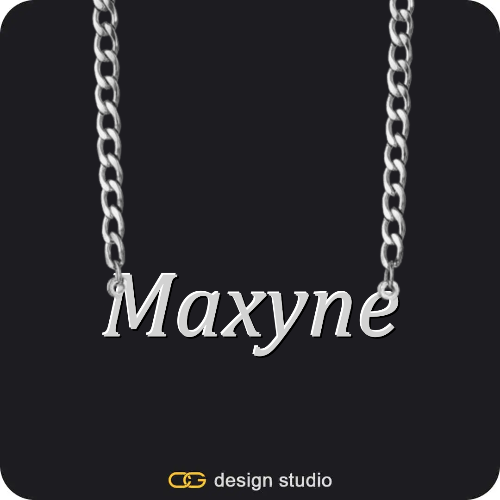 The Essential Name Necklace,Chain Upgrade - 4mm Curb
