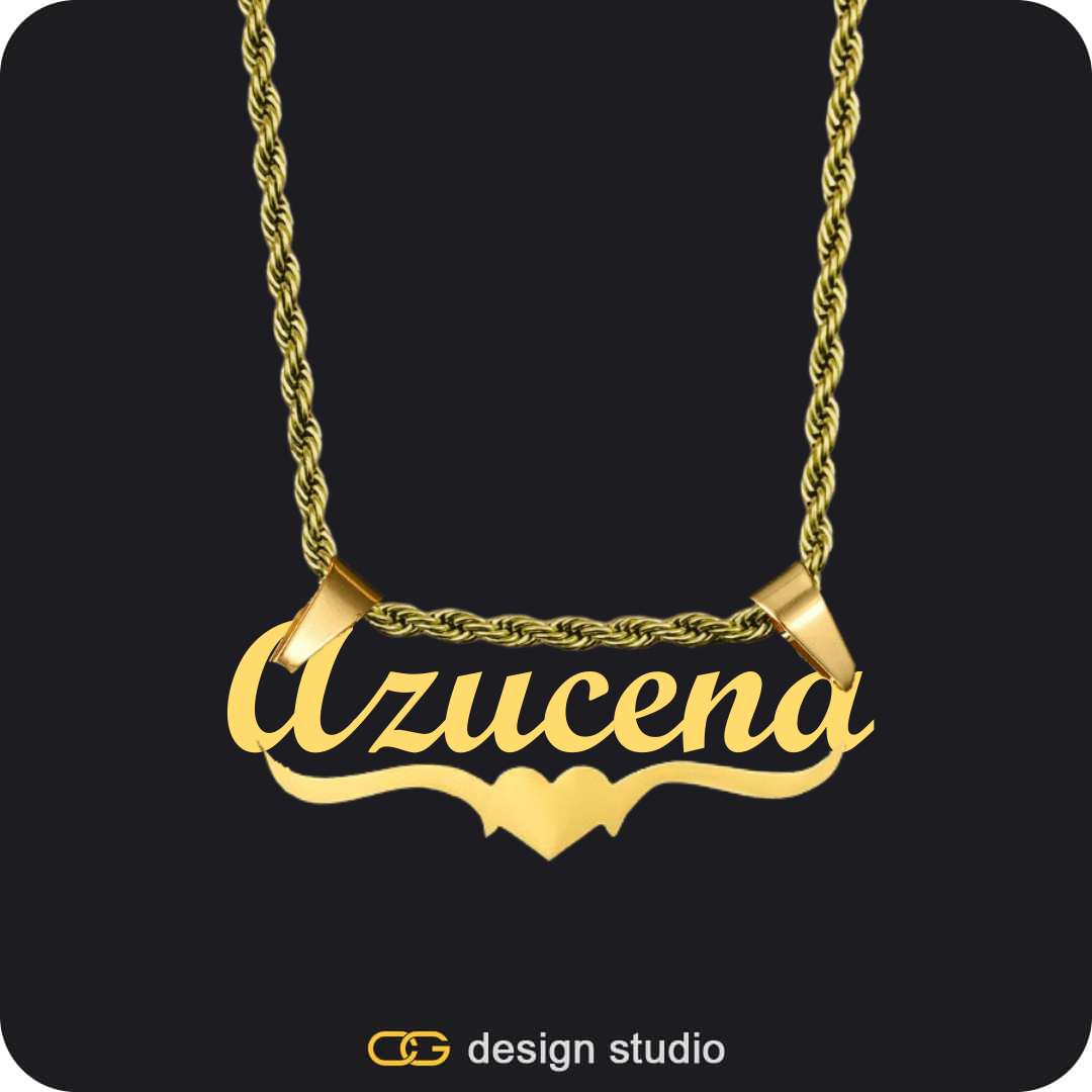 The Essential Name Necklace: Underline,Chain Upgrade - Rope