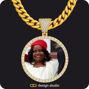 Arial Letter - T / Gold,Custom Photo Pendant,Chain Upgrade - 10mm Cuban