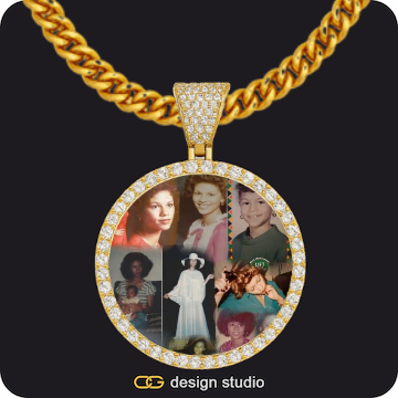 Custom Charm-Top Photo Pendant,Chain Upgrade - 5mm Cuban,Custom Photo Pendant,Chain Upgrade - 5mm Cuban