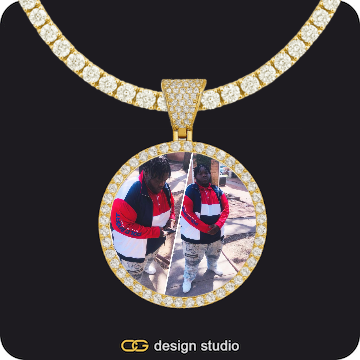 Custom Photo Pendant,Chain Upgrade - Tennis