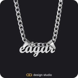 Drip Letter - N / Gold,The Essential Name Necklace,Chain Upgrade - 5mm Cuban
