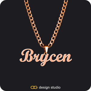 The Essential Name Necklace,Chain Upgrade - 4mm Curb