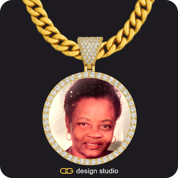 Baguette Letter - J / Gold,Custom Photo Pendant,Chain Upgrade - 10mm Cuban