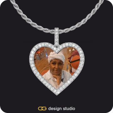 Custom Photo Pendant,Custom Photo Pendant,Chain Upgrade - 5mm Cuban,Custom Photo Pendant