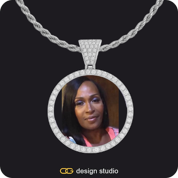 Custom Photo Pendant,Custom Photo Pendant,Chain Upgrade - 5mm Cuban,Custom Photo Pendant