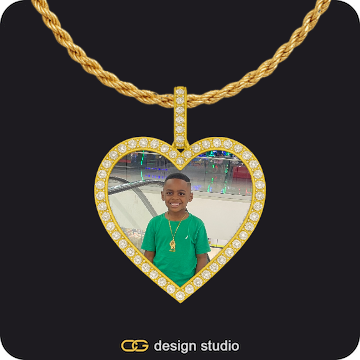 Drip Letter - D / Gold,Custom Photo Pendant