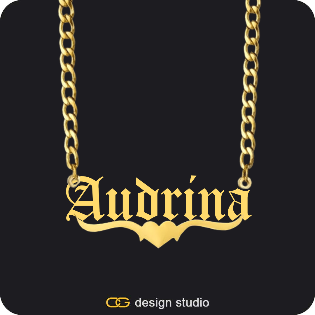 The Essential Name Necklace: Underline,Chain Upgrade - 4mm Curb