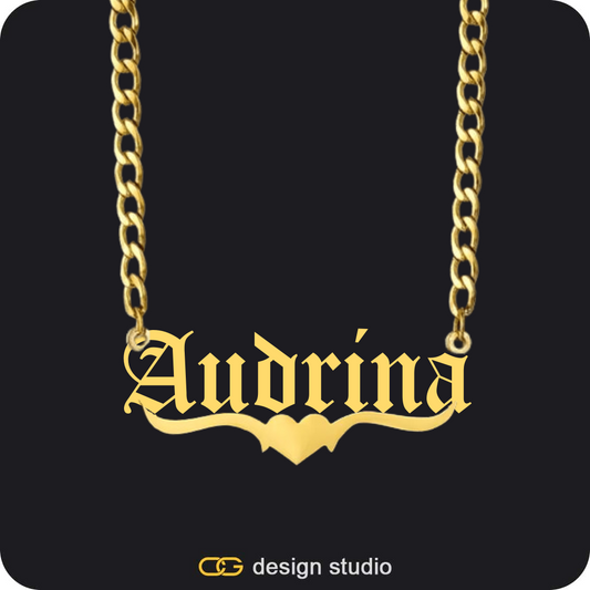 The Essential Name Necklace: Underline,Chain Upgrade - 4mm Curb