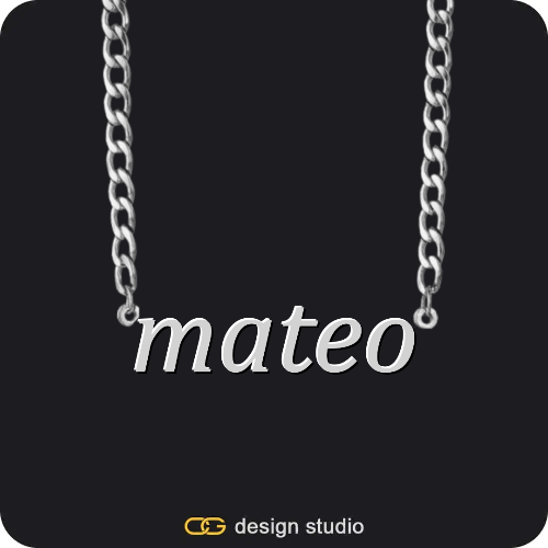 The Essential Name Necklace,Chain Upgrade - 4mm Curb