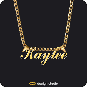 The Essential Name Necklace,Chain Upgrade - 4mm Curb