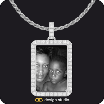 Custom Photo Pendant,Pendant Upgrade - Rectangle Pendant
