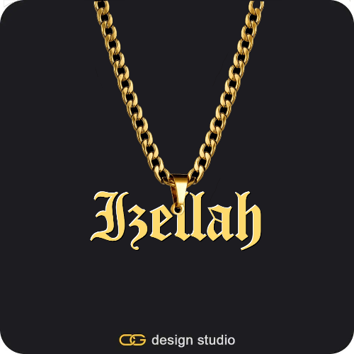 The Essential Name Necklace,Chain Upgrade - 4mm Curb