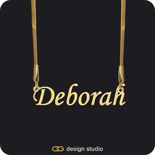 The Essential Name Necklace,Chain Upgrade - Herringbone