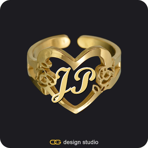 The Heartfelt Initial Ring,The Essential Name Necklace,Chain Upgrade - 4mm Curb