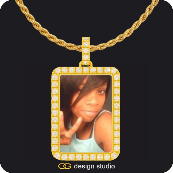 Custom Rectangle Photo Pendant