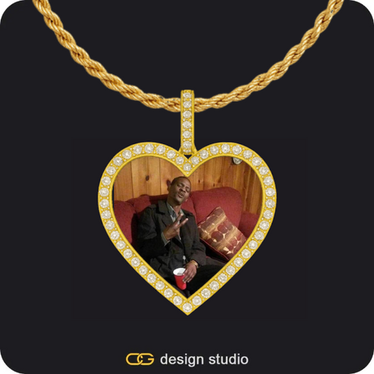 Custom Heart Photo Pendant